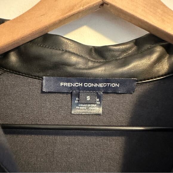 French Connection Faux Leather Top Small - Picture 6 of 9